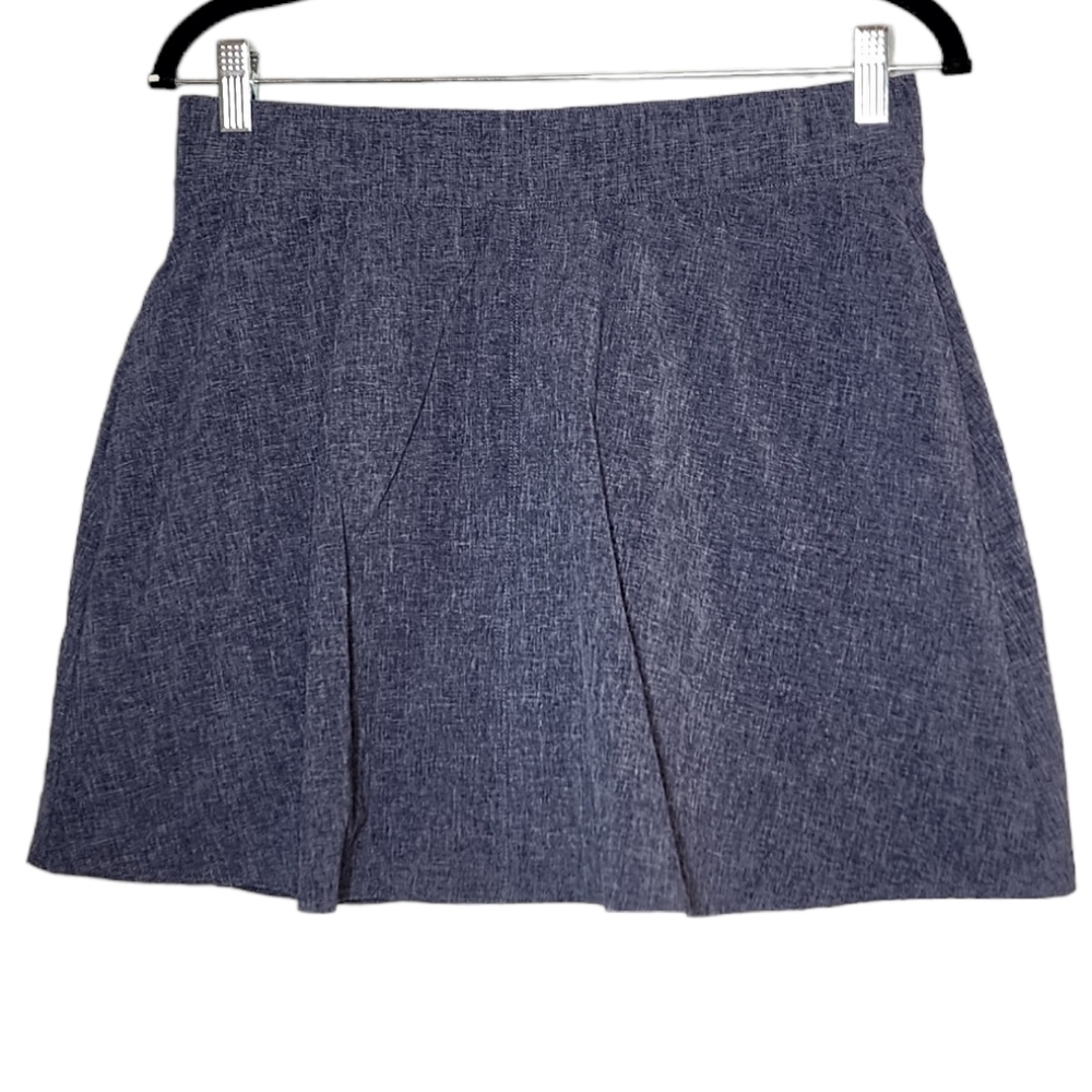 T By Talbots Blue Pull On Skort Active Skirt Pockets Size Medium Petite